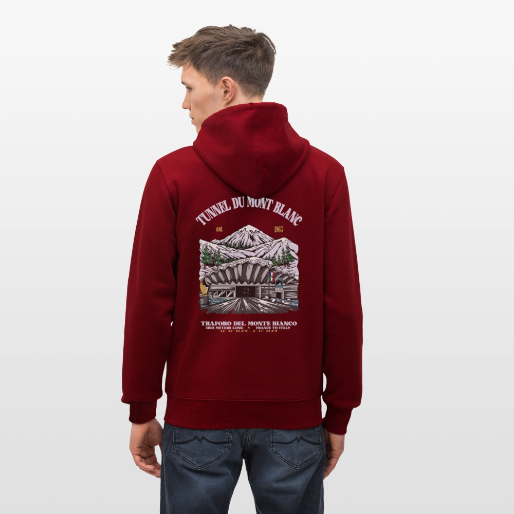 BEYOND MONT BLANC - Zipped Hoodie - burgundy