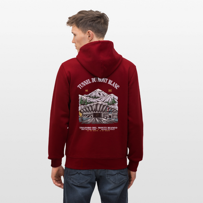 BEYOND MONT BLANC - Zipped Hoodie - burgundy
