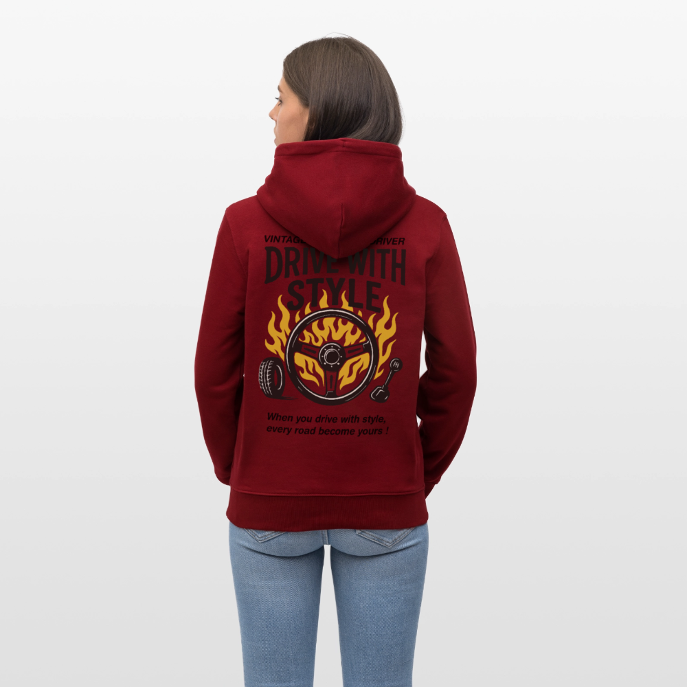 VINTAGE DRIVER - Hoodie - burgundy
