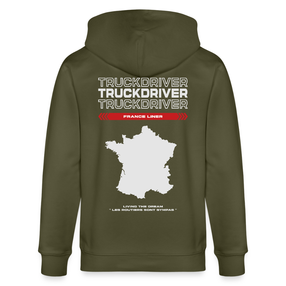 FRANCE Liner - Zipped Hoodie - khaki