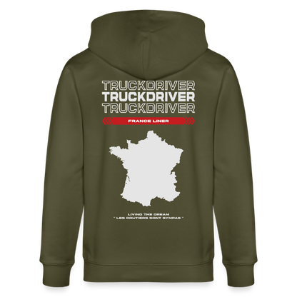 FRANCE Liner - Zipped Hoodie - khaki