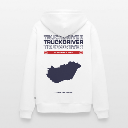 HUNGARY Liner - Zipped Hoodie (White) - white