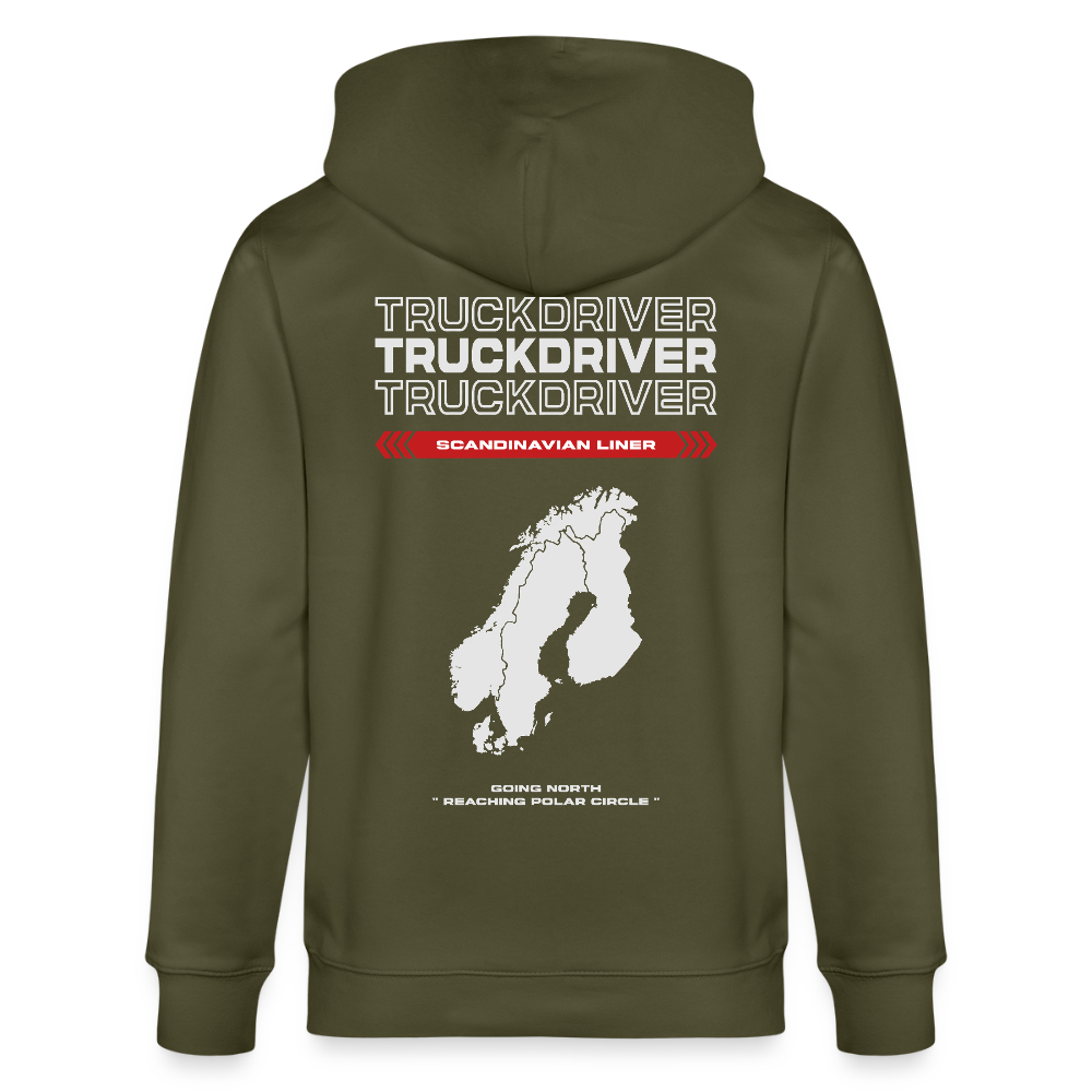 SCANDINAVIAN Liner - Zipped Hoodie - khaki