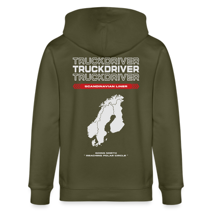 SCANDINAVIAN Liner - Zipped Hoodie - khaki