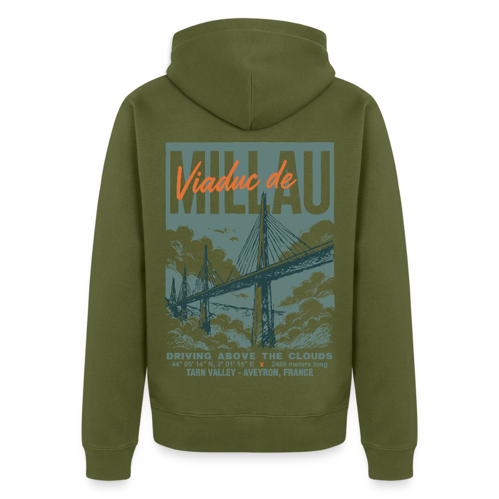 VIADUC DE MILLAU - Zipped Hoodie - khaki