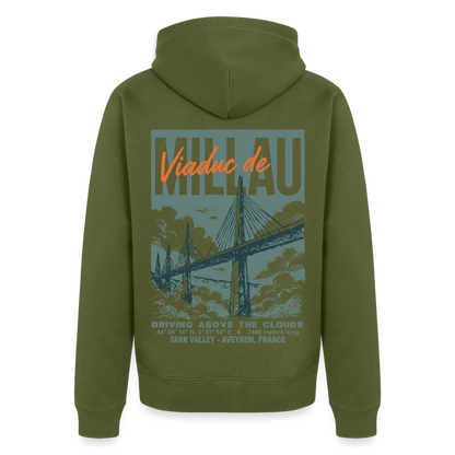 VIADUC DE MILLAU - Zipped Hoodie - khaki