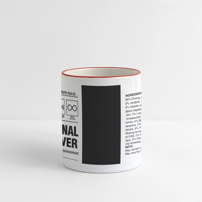 TRUCKER LABEL - Coffee Mug - white/red