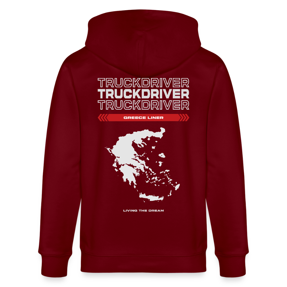 GREECE Liner - Zipped Hoodie - burgundy