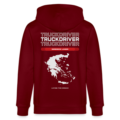 GREECE Liner - Zipped Hoodie - burgundy