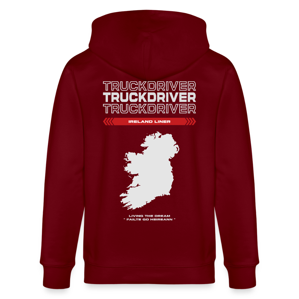 IRELAND Liner - Zipped Hoodie - burgundy