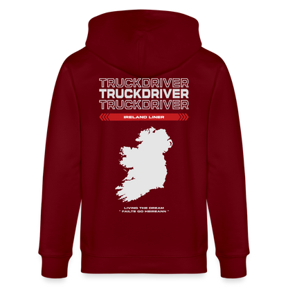 IRELAND Liner - Zipped Hoodie - burgundy