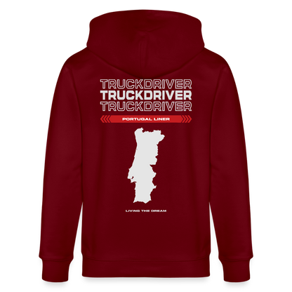 PORTUGAL Liner - Zipped Hoodie - burgundy