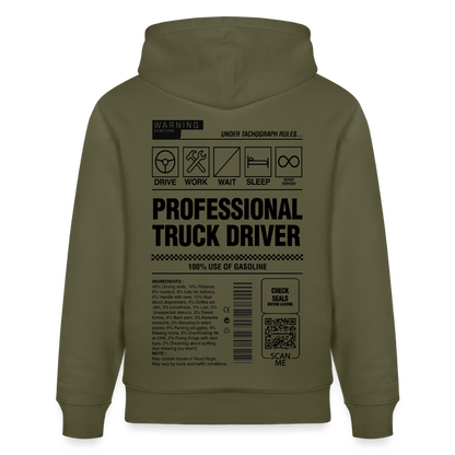 TRUCKER LABEL - Hoodie - khaki green