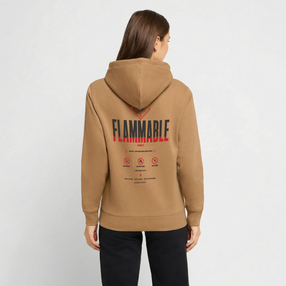 FLAMMABLE ADR V2 - Hoodie - latte