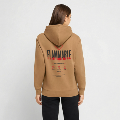FLAMMABLE ADR V2 - Hoodie - latte