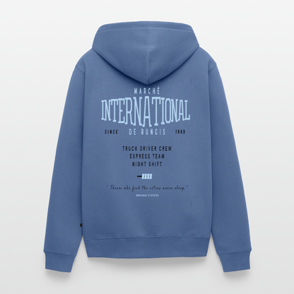 RUNGIS - Zipped Hoodie - stone blue