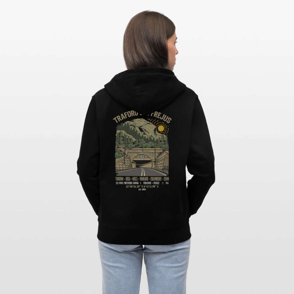 BEYOND FREJUS - Zipped Hoodie - black