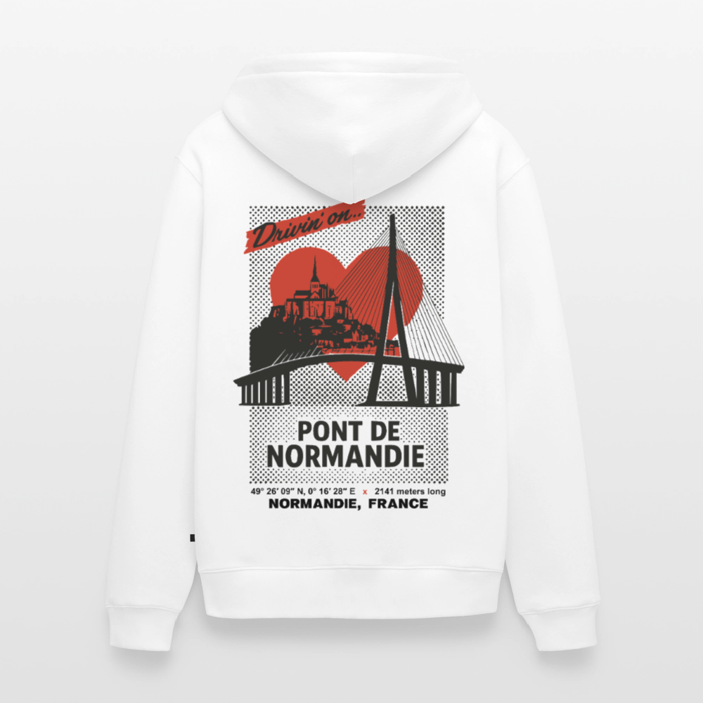 PONT DE NORMANDIE - Zipped Hoodie - white