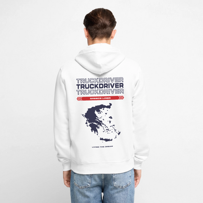 GREECE Liner - Zipped Hoodie (White) - white