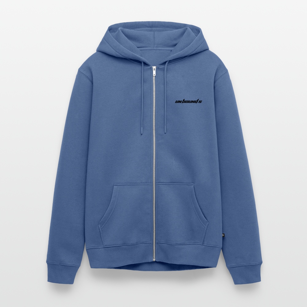BULGARIA Liner - Zipped Hoodie (White) - stone blue