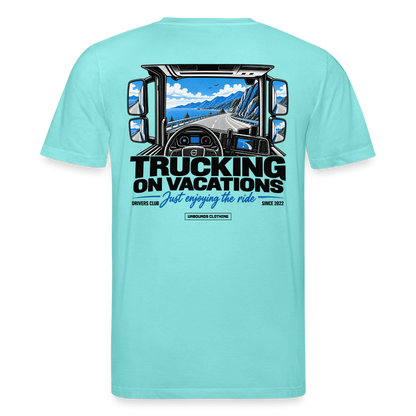 TRUCKING ON VACATIONS - T-shirt - pool blue
