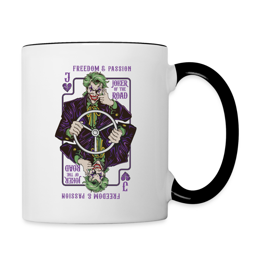 JOKER OF THE ROAD - Coffee Mug - white/black