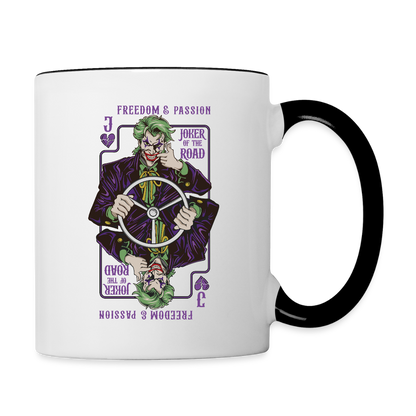 JOKER OF THE ROAD - Coffee Mug - white/black
