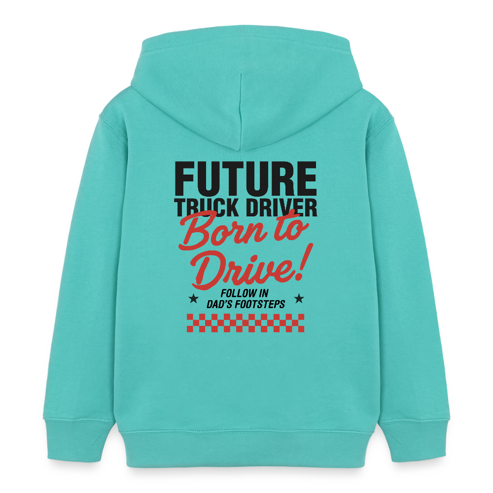 BORN TO DRIVE (DAD) - Kids Hoodie - pool blue