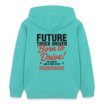 BORN TO DRIVE (DAD) - Kids Hoodie - pool blue