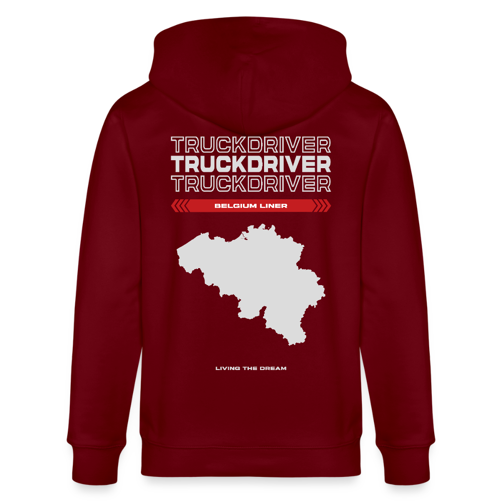 BELGIUM Liner - Zipped Hoodie - burgundy