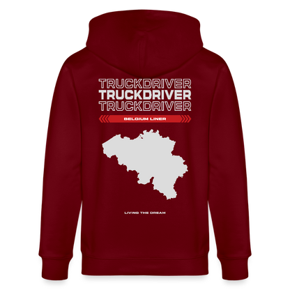 BELGIUM Liner - Zipped Hoodie - burgundy