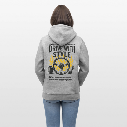 VINTAGE DRIVER - Hoodie - heather grey