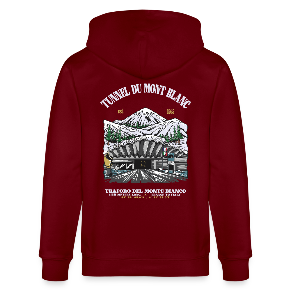 BEYOND MONT BLANC - Zipped Hoodie - burgundy
