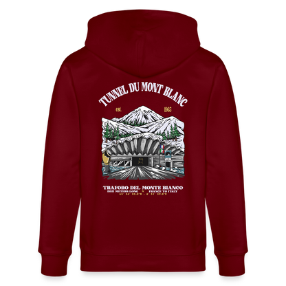 BEYOND MONT BLANC - Zipped Hoodie - burgundy