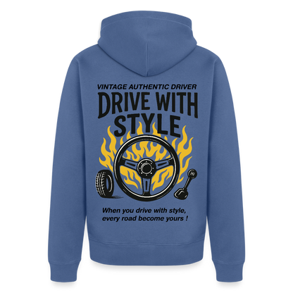 AUTHENTIC DRIVER - Zipped Hoodie - stone blue