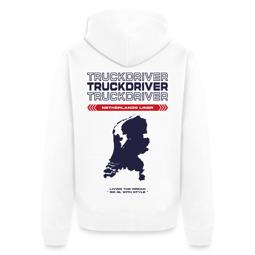 NETHERLANDS Liner - Zipped Hoodie (White) - white