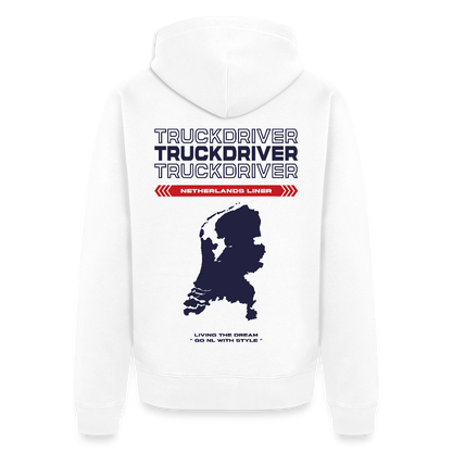 NETHERLANDS Liner - Zipped Hoodie (White) - white