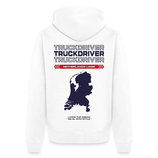 NETHERLANDS Liner - Zipped Hoodie (White) - white
