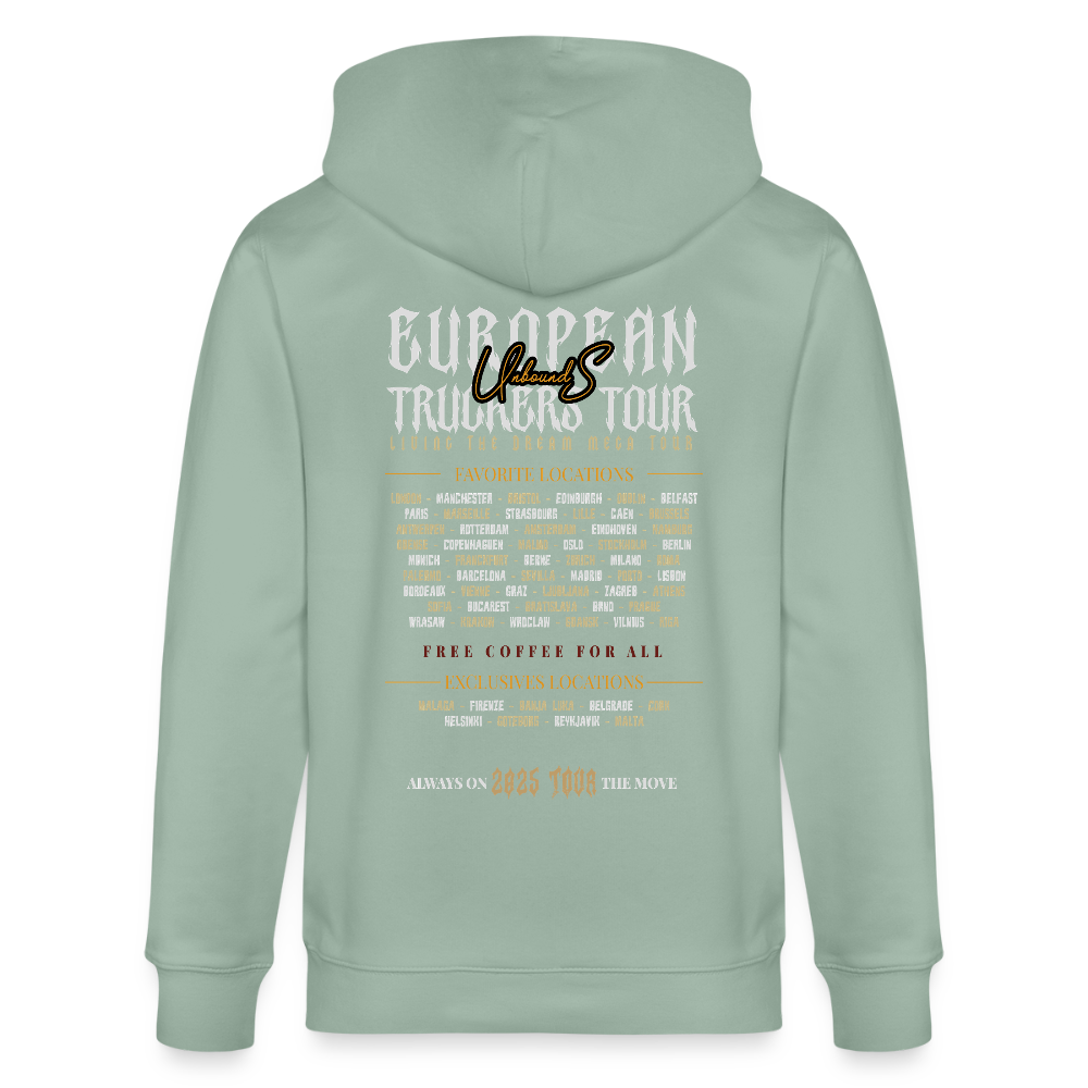 TRUCKER ON TOUR - Zipped Hoodie - aloe