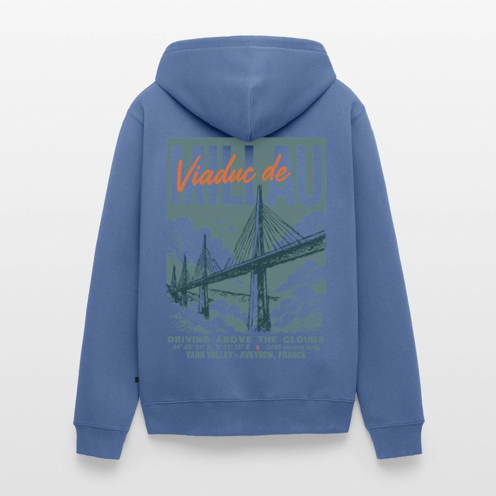 VIADUC DE MILLAU - Zipped Hoodie - stone blue
