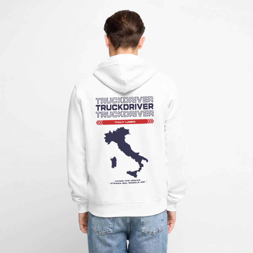ITALY Liner - Zipped Hoodie (White) - white