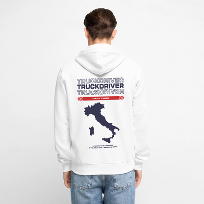 ITALY Liner - Zipped Hoodie (White) - white