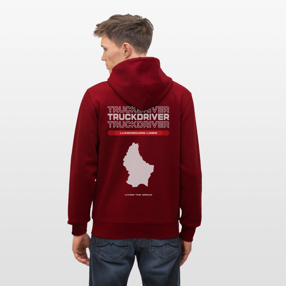LUXEMBOURG Liner - Zipped Hoodie - burgundy