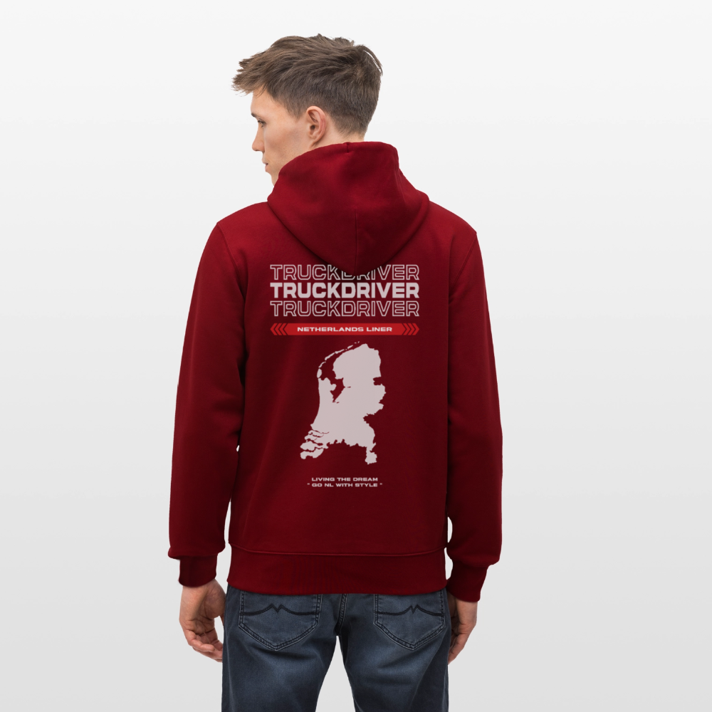 NETHERLANDS Liner - Zipped Hoodie - burgundy