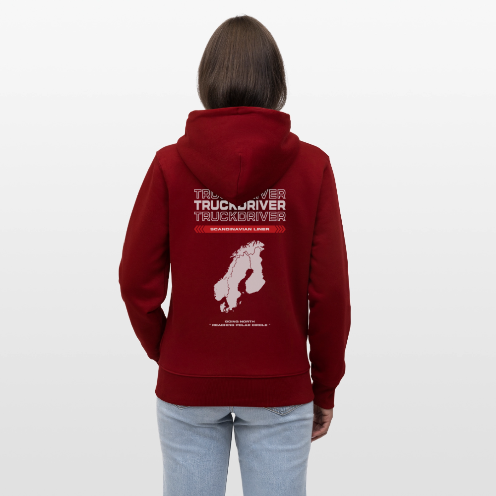 SCANDINAVIAN Liner - Zipped Hoodie - burgundy