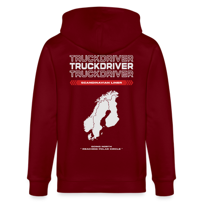 SCANDINAVIAN Liner - Zipped Hoodie - burgundy