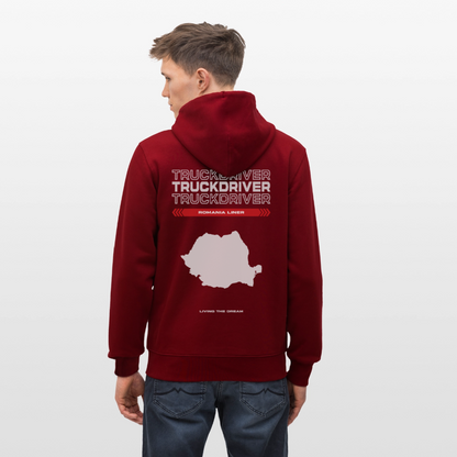 ROMANIA Liner - Zipped Hoodie - burgundy