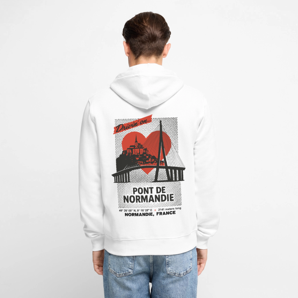 PONT DE NORMANDIE - Zipped Hoodie - white