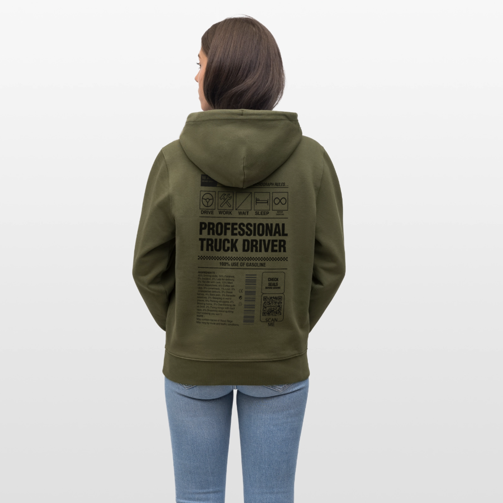 TRUCKER LABEL - Hoodie - khaki green