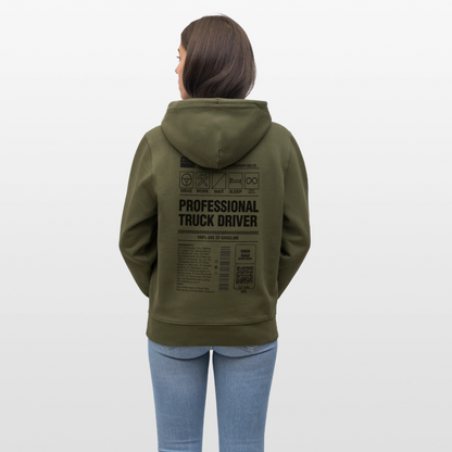 TRUCKER LABEL - Hoodie - khaki green